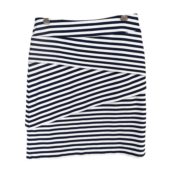 J McLaughlin Nicola Skirt Womens Small Stripe Stretch Catalina Cloth Nautical - Picture 2 of 11